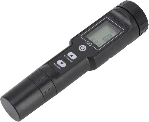 Dissolved Oxygen Meter Accurate Detachable Probe Digital Screen Display for Aquarium Experiment Research, Water Test Kit for Freshwater Aquaculture and Laboratory Use (Without Backlit) in Saudi Arabia