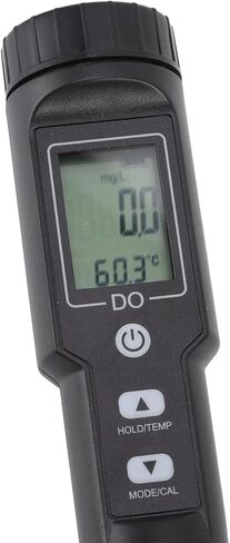Dissolved Oxygen Meter Accurate Detachable Probe Digital Screen Display for Aquarium Experiment Research, Water Test Kit for Freshwater Aquaculture and Laboratory Use (Without Backlit) in Saudi Arabia