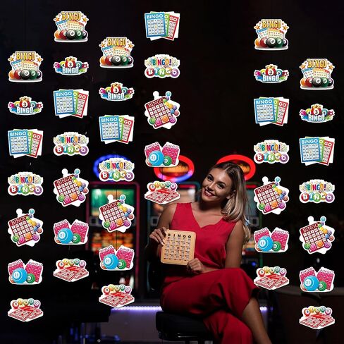 6 قطع من زينة البنغو المعلقة - لعبة بينجو الليلية تحت عنوان هدايا هدايا لبطل بينجو لأعياد الميلاد ومناسبات الكرنفال وهدايا فئة الجوائز in Kuwait