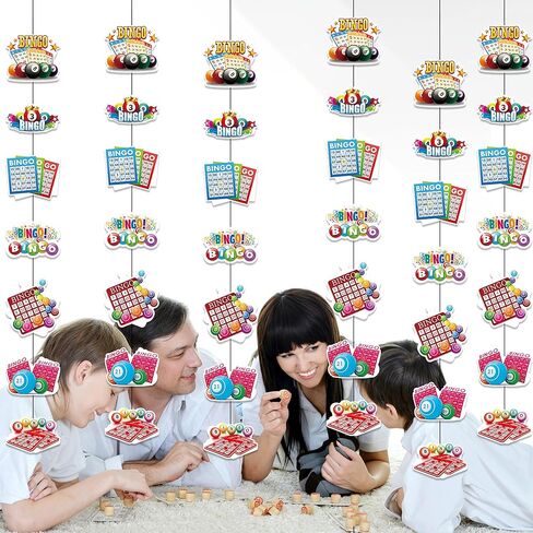 6 قطع من زينة البنغو المعلقة - لعبة بينجو الليلية تحت عنوان هدايا هدايا لبطل بينجو لأعياد الميلاد ومناسبات الكرنفال وهدايا فئة الجوائز in Kuwait