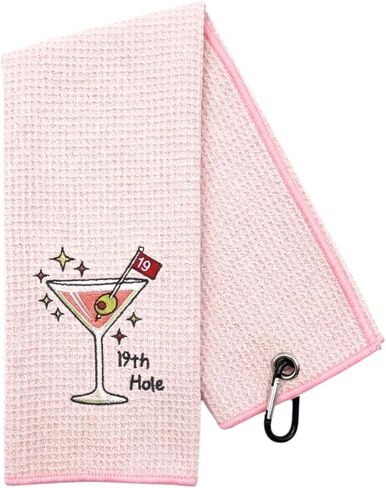 Martini Gifts for Women, Martini Golf Towel Women, Golfers Accessories - 19th Hole - 40 x 60cm Microfiber Golf Towel for Golf-Bags for Birthday, Christmas in Saudi Arabia