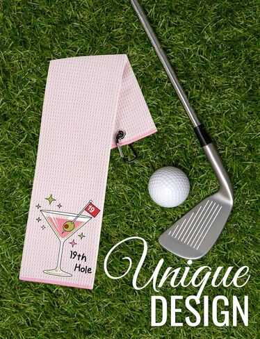 Martini Gifts for Women, Martini Golf Towel Women, Golfers Accessories - 19th Hole - 40 x 60cm Microfiber Golf Towel for Golf-Bags for Birthday, Christmas in Saudi Arabia