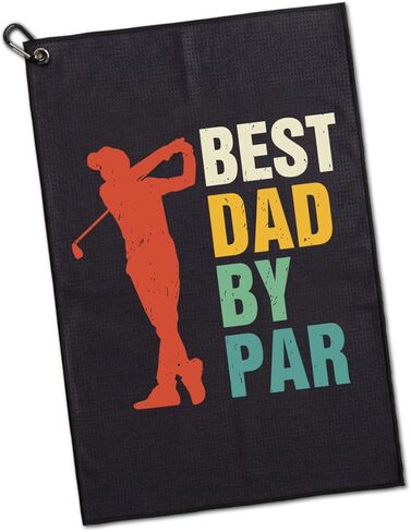 Time Spent with Dogs and Golf is Never Wasted Golfing Printed Microfiber Golf Towel, Golden Retriever Print Golfing Towel, Golfer Bags Accessories Gifts for Men Women Golfing Fan Family Friend in Kuwait