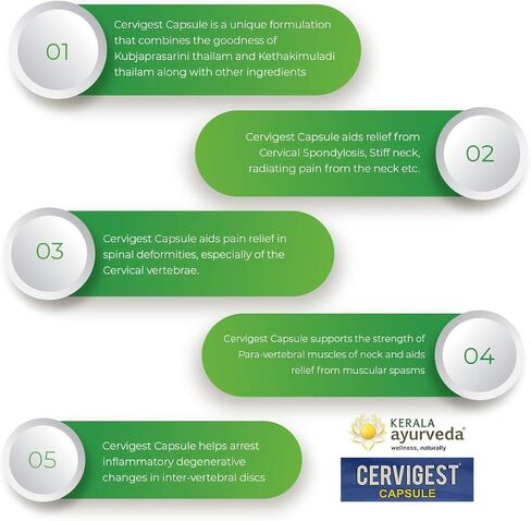 Kerala Ayurveda Cervigest Capsule- 90 CountOne Free Prakruthi Ginger Candy for Each Order. in Kuwait