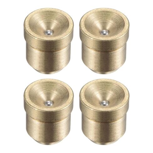 4Pcs Press Fit Ball Oiler Brass Push Button Flange Grease Oil Cup 10mm for Gas Engine Motor Lubrication System in Saudi Arabia