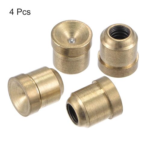4Pcs Press Fit Ball Oiler Brass Push Button Flange Grease Oil Cup 10mm for Gas Engine Motor Lubrication System in Saudi Arabia