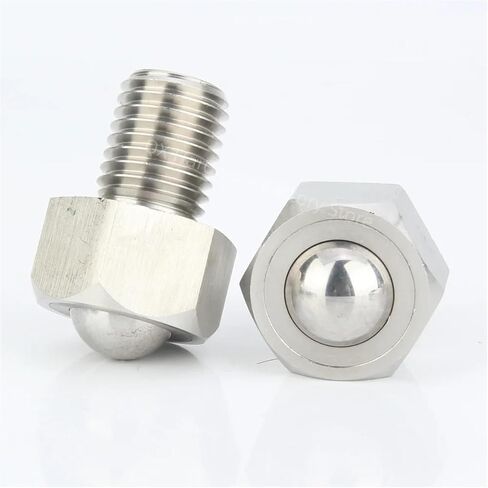 QX312/QX313 Stainless Steel Rolling Ball Conveyor Ball Rollers with Coarse Thread for Transport 5PCS(QX313,M12) in Saudi Arabia