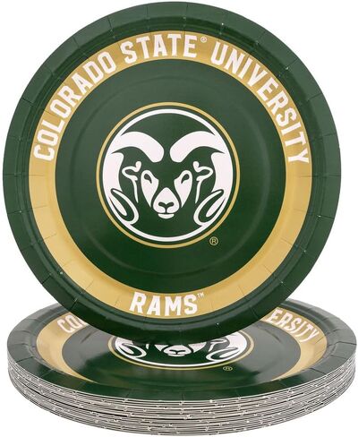 Desert Cactus Colorado State University Paper Plates CSU Rams 20 Count 9 inch Round Plates for Tailgates, Parties, Graduation and Events (Design A) in Saudi Arabia