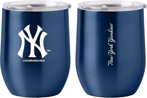 شعار العلامات التجارية MLB 16oz Gameday منحني المشروبات الفولاذ المقاوم للصدأ بهلوان السفر (ميلووكي برورز) in Saudi Arabia