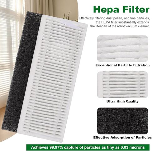 Filter Replacement Compatible with Tikom G8000 Max and 2025 Year L8000 Pro Robot Vacuum -4 Pack Wet Dry Vacuum Cleaner Filter Kit(Not for Tikom G8000/G8000 Pro） in Kuwait