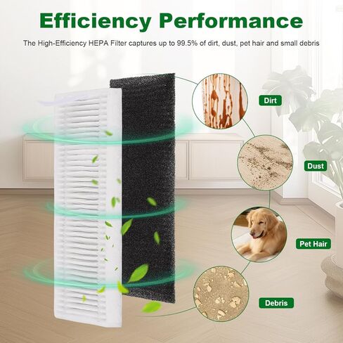 Filter Replacement Compatible with Tikom G8000 Max and 2025 Year L8000 Pro Robot Vacuum -4 Pack Wet Dry Vacuum Cleaner Filter Kit(Not for Tikom G8000/G8000 Pro） in Kuwait