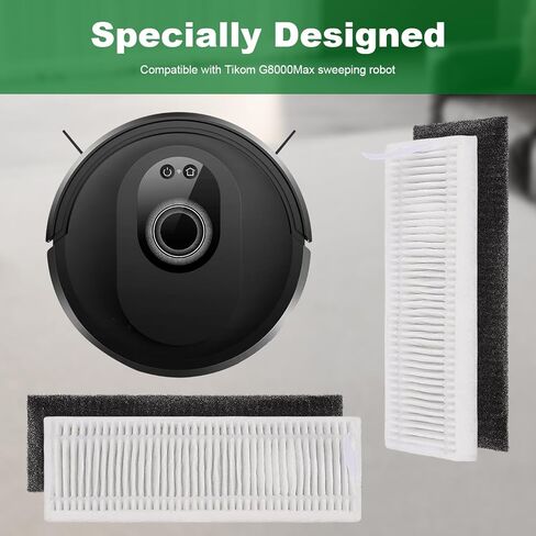 Filter Replacement Compatible with Tikom G8000 Max and 2025 Year L8000 Pro Robot Vacuum -4 Pack Wet Dry Vacuum Cleaner Filter Kit(Not for Tikom G8000/G8000 Pro） in Kuwait