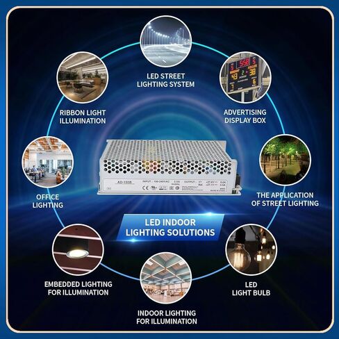 AD-155B 155W 27.6V 5A AC-DC Switching Power Supply with UPS Function & Battery Charger, 24V DC-UPS Dual Output PFC Power Module for Industrial Automation, Security Systems & Access Control in Kuwait