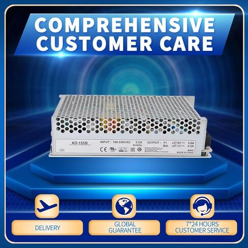 AD-155B 155W 27.6V 5A AC-DC Switching Power Supply with UPS Function & Battery Charger, 24V DC-UPS Dual Output PFC Power Module for Industrial Automation, Security Systems & Access Control in Kuwait