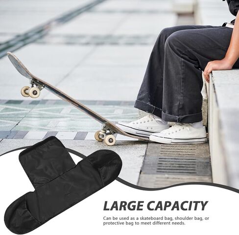 Angoily 80cm Skateboard Carry Bag with Mesh Back Pocket, Large Skateboard Organizer Sling Backpack for Outdoor Sports, Single Shoulder Skateboarding Equipment Bag in Saudi Arabia