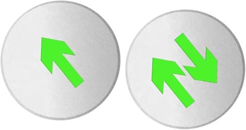 OSALADI 2pcs Glow Dark Arrow Floor Sign Stainless Steel Exit Signs One-way Directional Safety Indicators for Enhanced Visibility in Emergencies in Saudi Arabia