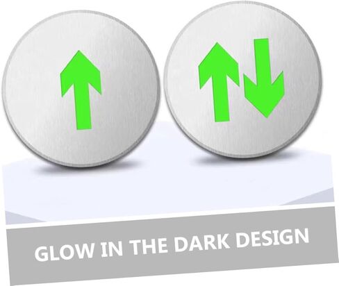 OSALADI 2pcs Glow Dark Arrow Floor Sign Stainless Steel Exit Signs One-way Directional Safety Indicators for Enhanced Visibility in Emergencies in Saudi Arabia