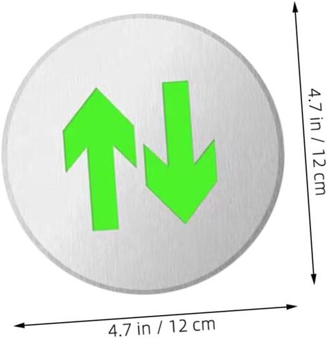 OSALADI 2pcs Glow Dark Arrow Floor Sign Stainless Steel Exit Signs One-way Directional Safety Indicators for Enhanced Visibility in Emergencies in Saudi Arabia