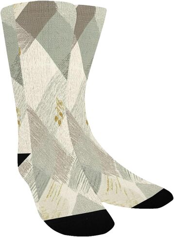 جوارب المشي لمسافات طويلة بطباعة منقوشة من Green Oak - جوارب شتوية حرارية سميكة دافئة للأولاد والبنات الصغار للمدرسة، والارتداء اليومي والأنشطة الخارجية in Kuwait