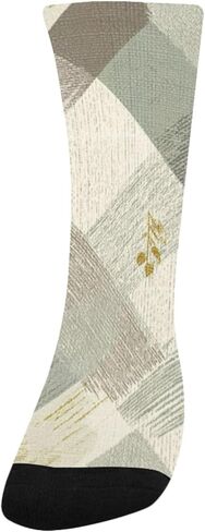 جوارب المشي لمسافات طويلة بطباعة منقوشة من Green Oak - جوارب شتوية حرارية سميكة دافئة للأولاد والبنات الصغار للمدرسة، والارتداء اليومي والأنشطة الخارجية in Kuwait