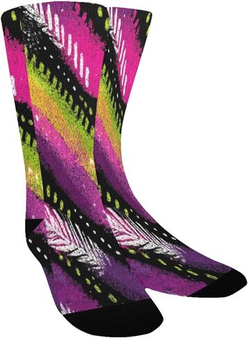 جوارب شيفرون آرت داكنة للمشي لمسافات طويلة - جوارب شتوية حرارية سميكة دافئة للأولاد والبنات الصغار للمدرسة، والارتداء اليومي والأنشطة الخارجية in Kuwait