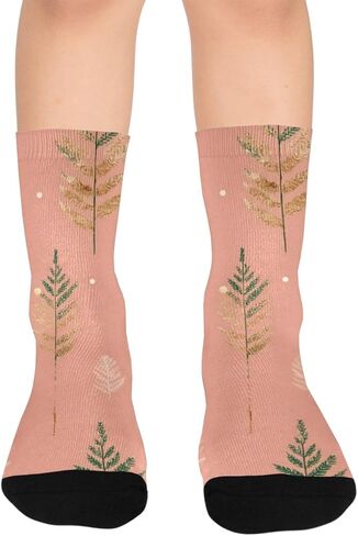 جوارب الخريف السرخس للمشي لمسافات طويلة - جوارب شتوية حرارية سميكة دافئة للأولاد والبنات الصغار للمدرسة، والارتداء اليومي والأنشطة الخارجية in Kuwait