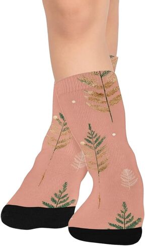 جوارب الخريف السرخس للمشي لمسافات طويلة - جوارب شتوية حرارية سميكة دافئة للأولاد والبنات الصغار للمدرسة، والارتداء اليومي والأنشطة الخارجية in Kuwait