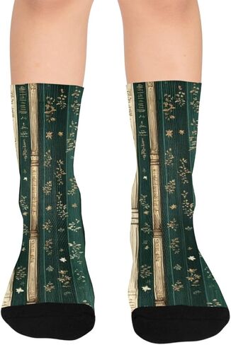 جوارب المشي لمسافات طويلة بطباعة التمرير من Green Wizard - جوارب شتوية حرارية سميكة دافئة للأولاد والبنات للمدرسة، والارتداء اليومي والأنشطة الخارجية in Kuwait