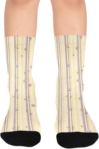 جوارب المشي لمسافات طويلة باللون الأرجواني الأنيق - جوارب شتوية حرارية سميكة دافئة للأولاد والبنات للمدرسة، والارتداء اليومي والأنشطة الخارجية in Kuwait