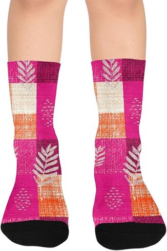 جوارب جريئة منقوشة للمشي لمسافات طويلة - جوارب شتوية حرارية سميكة دافئة للأولاد والبنات الصغار للمدرسة، والارتداء اليومي والأنشطة الخارجية in Kuwait