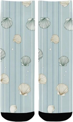 جوارب للمشي لمسافات طويلة باللون الأزرق بتصميم مخطط ناعم - جوارب شتوية حرارية سميكة دافئة للأولاد والبنات للمدرسة، والارتداء اليومي والأنشطة الخارجية in Kuwait