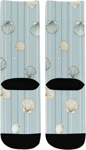 جوارب للمشي لمسافات طويلة باللون الأزرق بتصميم مخطط ناعم - جوارب شتوية حرارية سميكة دافئة للأولاد والبنات للمدرسة، والارتداء اليومي والأنشطة الخارجية in Kuwait