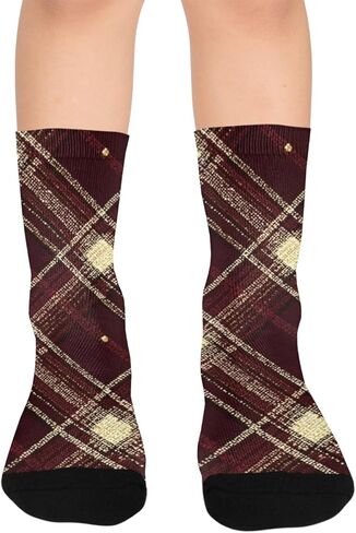 جوارب Luxe Vibe للتنزه سيرًا على الأقدام باللون العنابي - جوارب شتوية حرارية سميكة دافئة للأولاد والبنات للمدرسة، والارتداء اليومي والأنشطة الخارجية in Kuwait