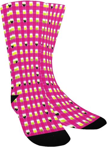 جوارب Pastel Pixel Glow Pink للمشي لمسافات طويلة - جوارب شتوية حرارية سميكة دافئة للأولاد والبنات للمدرسة، والارتداء اليومي والأنشطة الخارجية in Kuwait