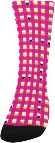 جوارب Pastel Pixel Glow Pink للمشي لمسافات طويلة - جوارب شتوية حرارية سميكة دافئة للأولاد والبنات للمدرسة، والارتداء اليومي والأنشطة الخارجية in Kuwait