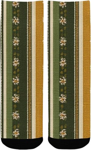 جوارب الربيع الذهبية المخططة للمشي لمسافات طويلة - جوارب شتوية سميكة دافئة للأولاد والبنات الصغار للمدرسة، والارتداء اليومي والأنشطة الخارجية in Kuwait