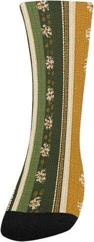 جوارب الربيع الذهبية المخططة للمشي لمسافات طويلة - جوارب شتوية سميكة دافئة للأولاد والبنات الصغار للمدرسة، والارتداء اليومي والأنشطة الخارجية in Kuwait