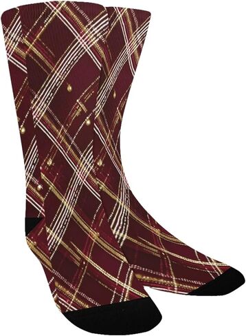 جوارب ذهبية للتنزه سيرًا على الأقدام باللون العنابي - جوارب شتوية حرارية سميكة دافئة للأطفال الصغار للأولاد والبنات للمدرسة، والارتداء اليومي والأنشطة الخارجية in Kuwait