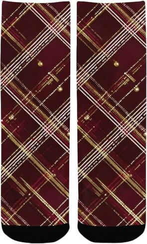 جوارب ذهبية للتنزه سيرًا على الأقدام باللون العنابي - جوارب شتوية حرارية سميكة دافئة للأطفال الصغار للأولاد والبنات للمدرسة، والارتداء اليومي والأنشطة الخارجية in Kuwait