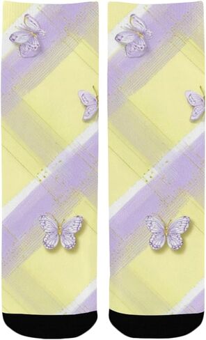 جوارب لافندر جينجهام أرجوانية للمشي لمسافات طويلة - جوارب شتوية حرارية سميكة دافئة للأولاد والبنات للمدرسة، والارتداء اليومي والأنشطة الخارجية in Kuwait