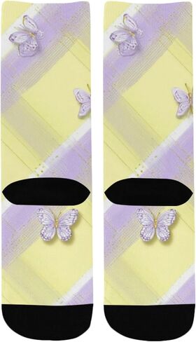 جوارب لافندر جينجهام أرجوانية للمشي لمسافات طويلة - جوارب شتوية حرارية سميكة دافئة للأولاد والبنات للمدرسة، والارتداء اليومي والأنشطة الخارجية in Kuwait