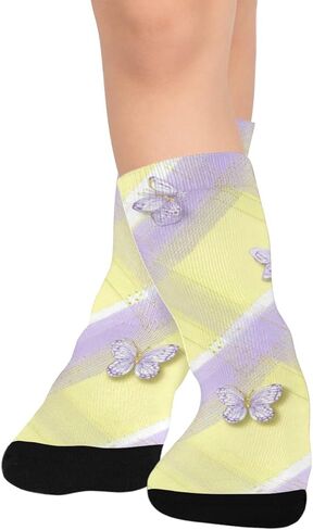 جوارب لافندر جينجهام أرجوانية للمشي لمسافات طويلة - جوارب شتوية حرارية سميكة دافئة للأولاد والبنات للمدرسة، والارتداء اليومي والأنشطة الخارجية in Kuwait