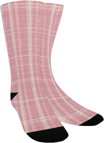 جوارب المشي لمسافات طويلة مخططة باللون الوردي - جوارب شتوية حرارية سميكة دافئة للأولاد والبنات الصغار للمدرسة، والارتداء اليومي والأنشطة الخارجية in Kuwait
