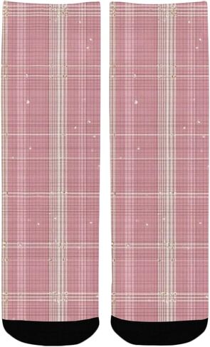 جوارب المشي لمسافات طويلة مخططة باللون الوردي - جوارب شتوية حرارية سميكة دافئة للأولاد والبنات الصغار للمدرسة، والارتداء اليومي والأنشطة الخارجية in Kuwait
