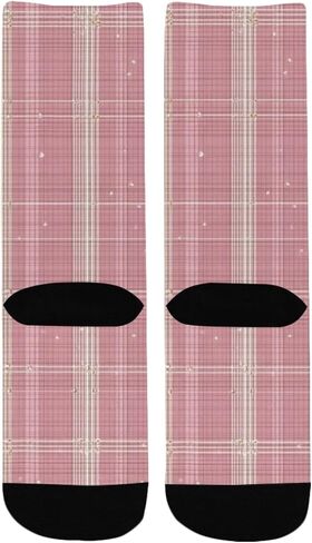 جوارب المشي لمسافات طويلة مخططة باللون الوردي - جوارب شتوية حرارية سميكة دافئة للأولاد والبنات الصغار للمدرسة، والارتداء اليومي والأنشطة الخارجية in Kuwait