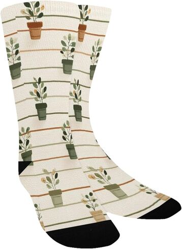 جوارب للمشي لمسافات طويلة بطبعة نباتات خضراء - جوارب شتوية حرارية سميكة دافئة للأطفال الصغار للأولاد والبنات للمدرسة، والارتداء اليومي والأنشطة الخارجية in Kuwait