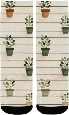 جوارب للمشي لمسافات طويلة بطبعة نباتات خضراء - جوارب شتوية حرارية سميكة دافئة للأطفال الصغار للأولاد والبنات للمدرسة، والارتداء اليومي والأنشطة الخارجية in Kuwait