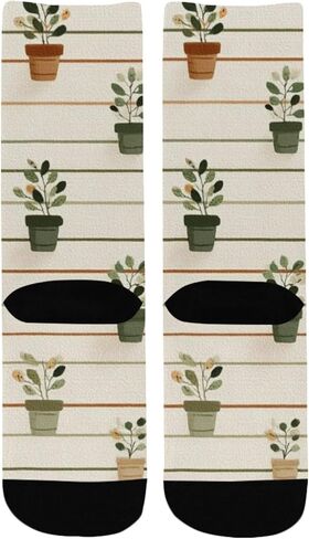 جوارب للمشي لمسافات طويلة بطبعة نباتات خضراء - جوارب شتوية حرارية سميكة دافئة للأطفال الصغار للأولاد والبنات للمدرسة، والارتداء اليومي والأنشطة الخارجية in Kuwait