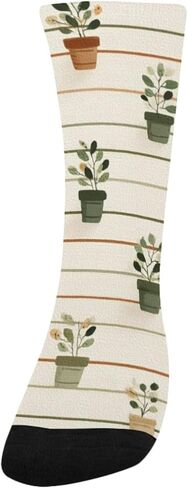 جوارب للمشي لمسافات طويلة بطبعة نباتات خضراء - جوارب شتوية حرارية سميكة دافئة للأطفال الصغار للأولاد والبنات للمدرسة، والارتداء اليومي والأنشطة الخارجية in Kuwait