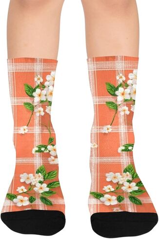 جوارب برايت بلوم موتيف للمشي لمسافات طويلة - جوارب شتوية حرارية سميكة دافئة للأولاد والبنات الصغار للمدرسة، والارتداء اليومي والأنشطة الخارجية in Kuwait